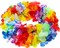 4 Pack Lei Summer Hawaiian Flowers Garland Tropical Multicolor Tropical Flower Lei Garland Flower Leaves Banner for Home Hawaiian Luau Decorations